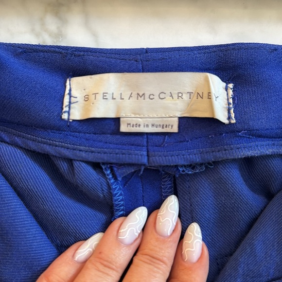Stella McCartney Blue Trouser with Ruffle Slit - Picture 4 of 5